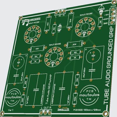 Tube Audio Stereo PreAMP PCB Grounded Grid (GG) image 15