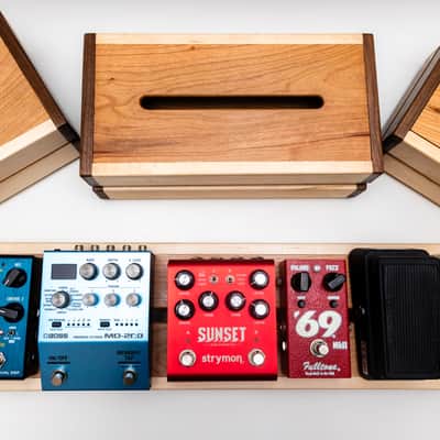 Custom made Hardwood Pedalboard Large 600x150x50mm image 2