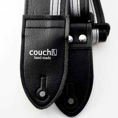 Couch  Black With Silver Racer X Guitar Strap image 3