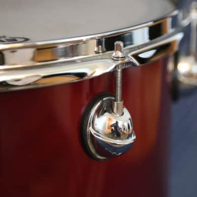 Premier Genista Birch Heavy Rock Five Piece 22/12/14/16 and 14 snare Cherry Fade Lacquer image 13