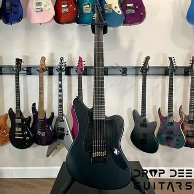 ESP LTD Alex Wade Signature AW-XJ7B Evertune Baritone 7-String Electric Guitar w/ Case (1348)-Open Grain Black Satin image 2