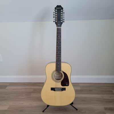 Epiphone Songmaker DR-212 Natural, 2016 w/Epiphone Hard Case image 2