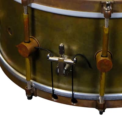 A&F Drum Co. Raw Brass Snare Drum 6.5 x 14 image 5