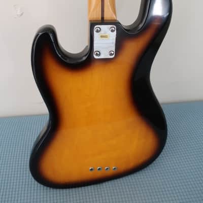 Vintage 1970s Hondo Deluxe Series 840 Top Of The Line Series Jazz Bass Big MIK Korea Sunburst Retro Relic Hi Quality Big Chunky U Neck 10 Pound Bass! Teisco Cort image 11