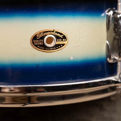 1960s Slingerland 5x14 Blue and Silver Duco Student Snare Drum image 8