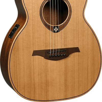 Lag TRAVEL-RCE Travel Series Solid Red Cedar Top Khaya Neck 6-String Acoustic-Electric Guitar w/Case image 2