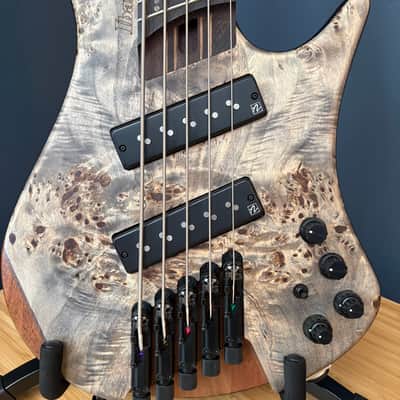 Ibanez EHB1505MS Bass Guitar, 5 String, Mahogany Body, Panga Panga Neck & Fingerboard - Black Ice Flat image 18