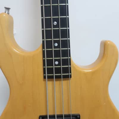 Vintage 1980s USA Carvin LB-50 Stereo 4 String Natural Guitar With Rare Charvel Tweed Case Very Clean image 11