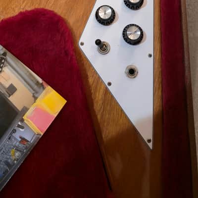 Gibson 70s Flying V Antique Natural Dave Mustaine Owned & Signed MEGADETH Stage Played Guitar image 8