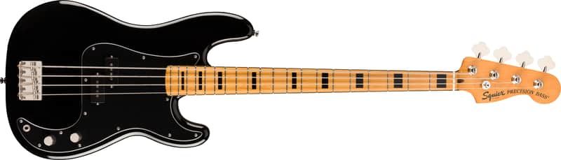 Squier Classic Vibe 4-String Precision Bass Guitar 70s, Maple Fingerboard, Black image 1