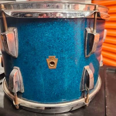 Ludwig WFL Drum Co. Tom 9x13" Marine Sparkle Pre- Serial late- 50's image 1