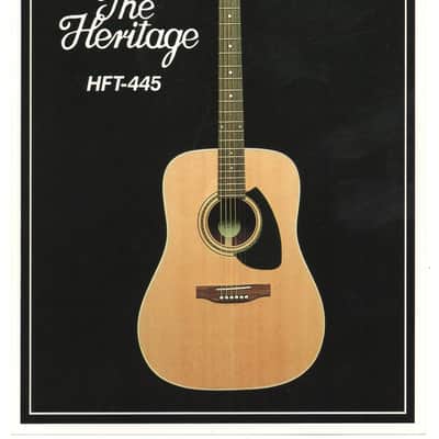 Heritage Guitars-HFT-445, promotional print/cut sheet, 1988 image 1
