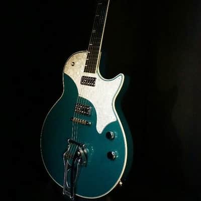 TV Jones Spectra Sonic Supreme Metallic Teal Guitar W/Hardshell Case image 3