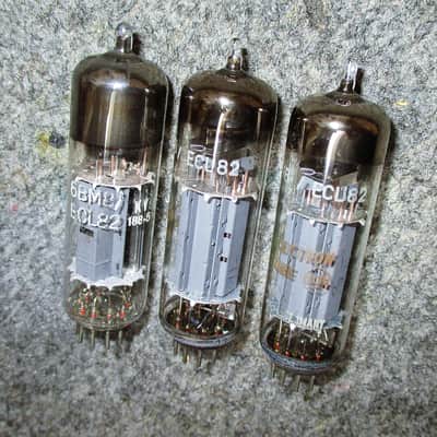 3 6BM8 /ECL82 Telefunken RCA GE tubes 1960s tested used image 2