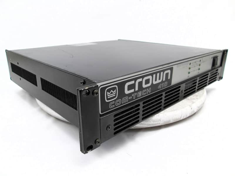 Crown Com-Tech 410 2-Channel Commercial Power Amplifier 1990s - Silver and Black image 1