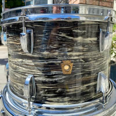 Holy Grail! Ringo Starr Ludwig Black Oyster Pearl 3 Piece Downbeat Drum Set image 11