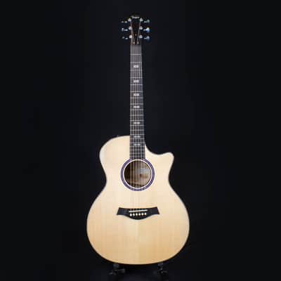 Taylor Custom Shop GA Grand Auditorium Acoustic Electric Guitar 2019 Blue/Purple Over Teal image 4