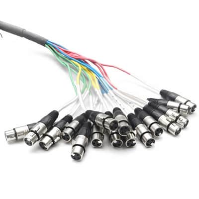 16 CHANNEL XLR SNAKE CABLE - 25 Feet Pro Extension Stage/Recording image 3