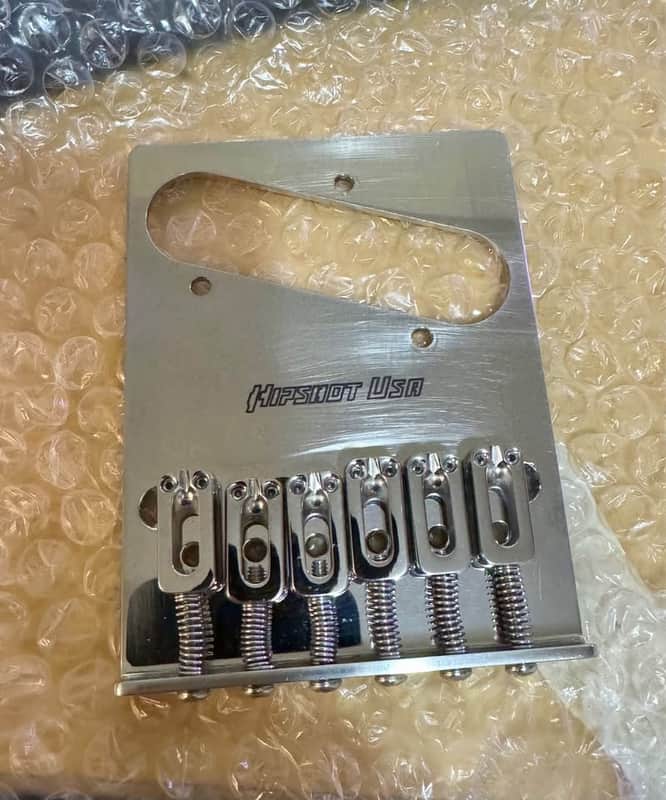 Hipshot Telecaster 6-Saddle Retrofit Bridge - 4-Hole Mount - Stainless Steel image 1