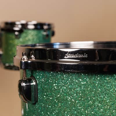 2000s Tama Starclassic Performer B/B Shattered Turquoise Drum Set image 11