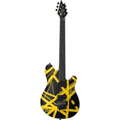 EVH Eddie Van Halen Wolfgang Special Electric Guitar, Striped Black/Yellow image 2