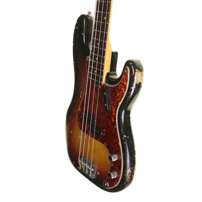 Fender 1963 Precision Bass, Sunburst with Non-Original Hard Case image 6