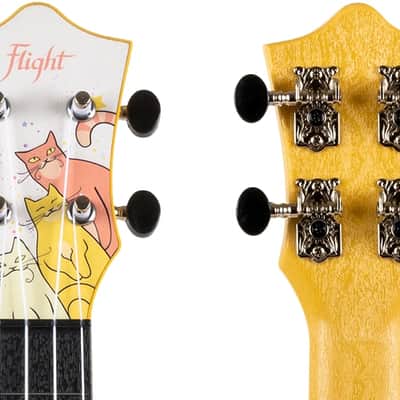 Flight TUC-KITTY Concert Travel Ukulele - linden wood top with an ABS body, neck, fretboard and bridge. image 6