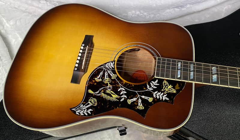 NEW! Gibson Custom Shop Hummingbird Koa/Carpathian Spruce Acoustic-Electric Guitar - Honeyburst - 4.6 lbs - Authorized Dealer! G06395 image 1
