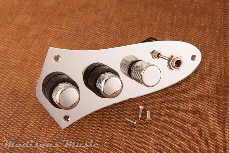 Ultimate Jazz Bass Guitar Control Plate. Passive -Stack Knob- Bass/Treble Boost. Phase. UPGRADE. image 1
