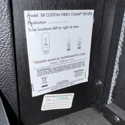 Fender ‘68 Custom Vibro Champ Reverb - Excellent Condition image 8