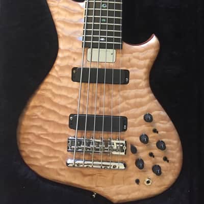 Alembic Wave 6 string Bass guitar - Anniversary Electronics 2018 5A Quilted Maple image 1