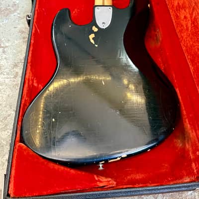 1975 Fender Jazz Bass with Maple Fretboard black original vintage USA bartolini image 12