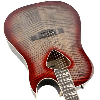 Ibanez Altstar ALT50FA Acoustic/Electric Guitar Red Doom Burst High Gloss image 7