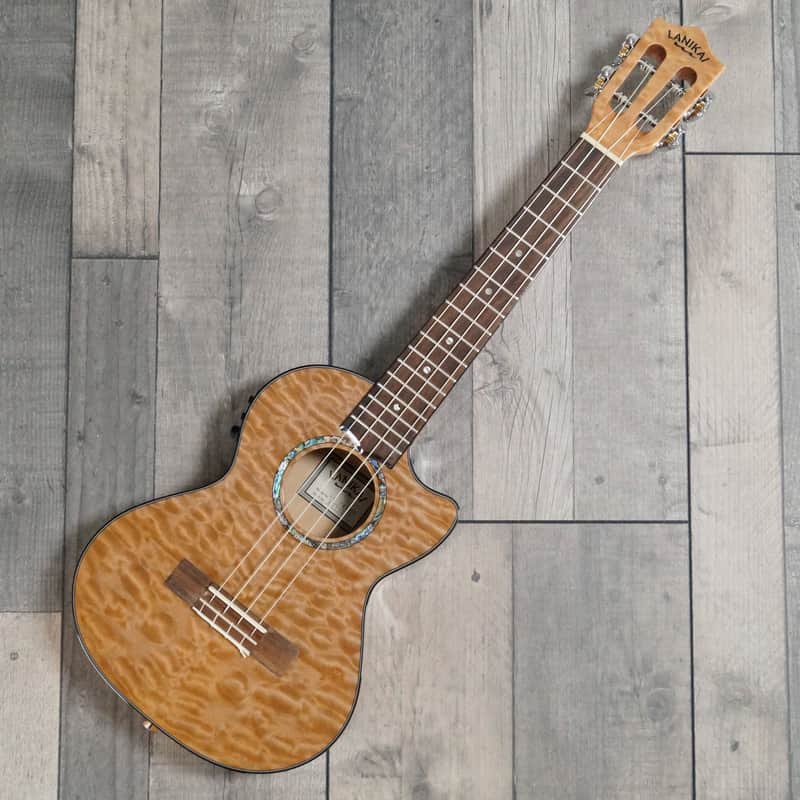 Lanikai Lanakai QM-NACET Natural 'Tenor' Ukulele Elec-Cutaway,...