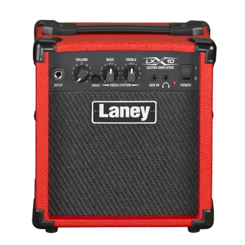 LANEY LX10 RED 10 watt 1x5" electric guitar combo amp with Drive image 1