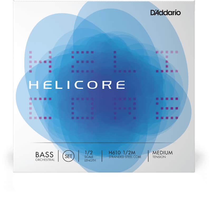 D'Addario Helicore Double Bass D String - 1/2 Size Medium image 1