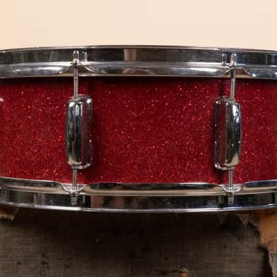 Vintage MIJ 5x14 Red Sparkle Snare Drum image 8