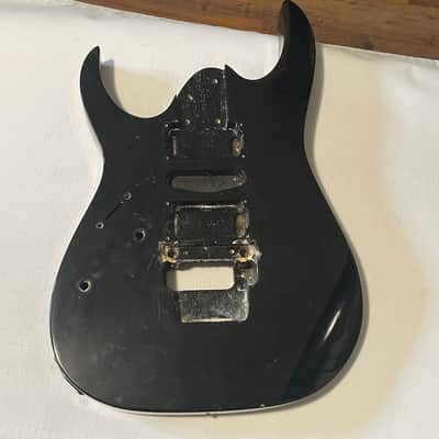 2000's Indonesian Ibanez RG370DXL Lefty Black Basswood Guitar Body Floyd Ready Project image 2