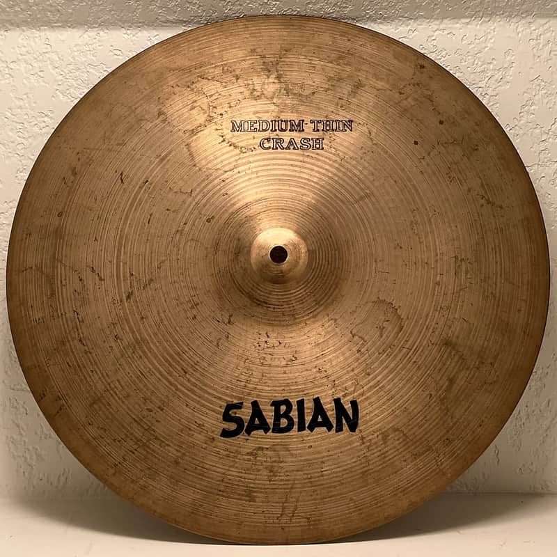 Sabian 16" AA Medium Thin Crash Cymbal 1982 - 1984 image 1