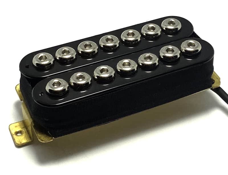 Dragonfire 7 String Crusader Humbucker Pickup, Bridge Position Dedicated Performance, Black with Chrome Poles image 1