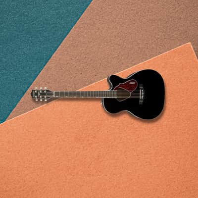 Gretsch G5013CE Rancher Junior Cutaway Acoustic Electric Guitar (Black) Bundle image 7