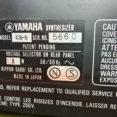 Yamaha CS-5 Monophonic Synthesizer 1978 - 1983 - Black image 4