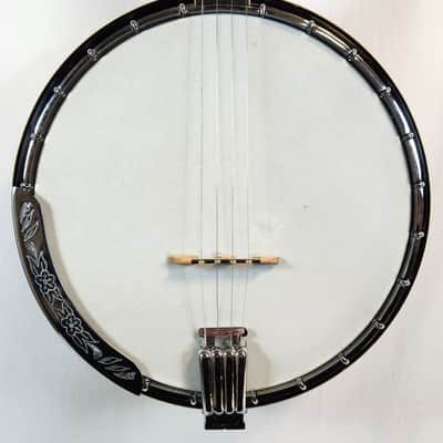 Vintage Iida 240P Plectrum Banjo, Masterclone, Archtop Tone Ring, Japan, 1970s, Mahogany Resonator, Pickup Mod, w/HSC image 5