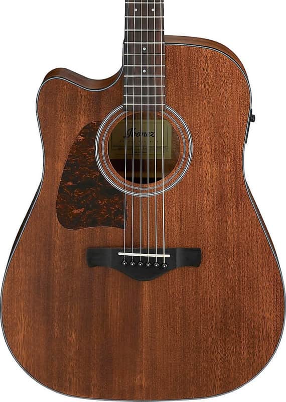 Ibanez AW54LCE Artwood Left-Handed Dreadnought Acoustic-Electric Guitar, Solid Okoume Top image 1