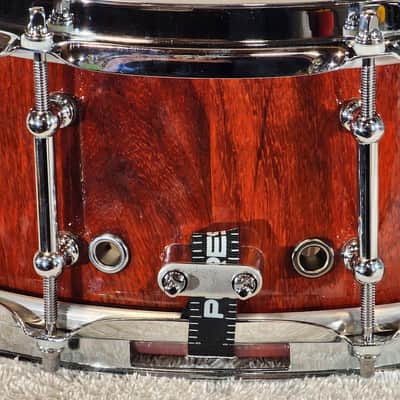 JT Custom Drums 14x5.5" Solid Padauk Stave Snare 2022 Natural image 11