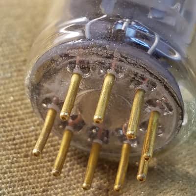 Sylvania Matched Pair (2) 6922 premium tNOS AT1000 TESTED Vacuum Tubes Gold pins rare D getter E88CC dual triode or GB6DG8 1963 image 17