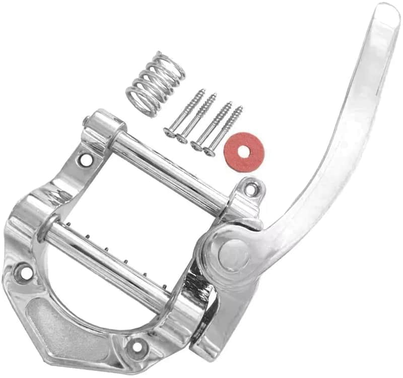 Tremolo Vibrato Tailpiece – Flat Mount for SG, LP, Tele Guitars, Chrome Finish image 1