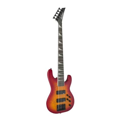 Jackson JS Series Concert Bass JS3VQ 5-String Electric Guitar (Cherry Burst) image 4