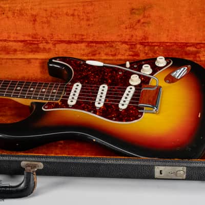 1967 Fender Stratocaster Sunburst Tortoise Shell Pickguard image 12