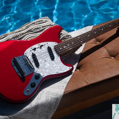 2010 Fender MG69-MH 1969 Mustang Reissue - Old Candy Red - MADE IN JAPAN - Pro Set Up w Perfect Frets/Action/Intonation! image 9